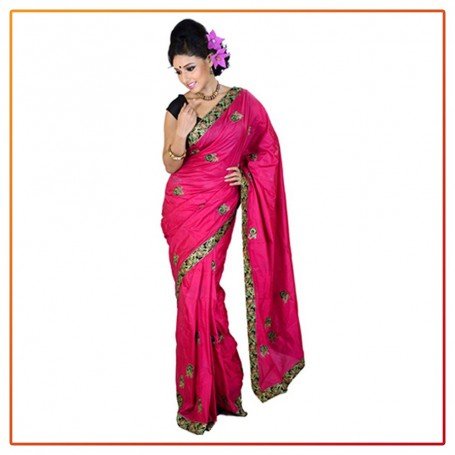 Murshidabad Silk Jori Embroider Saree 003