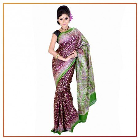 Murshidabad Silk Printed Original Saree 006