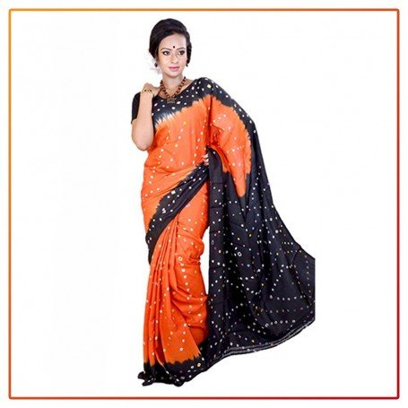 Murshidabad Silk Batique Printed Original Saree 021