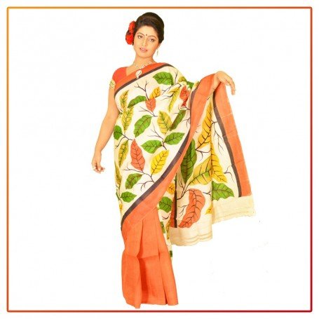 Murshidabad Silk Printed Saree 046