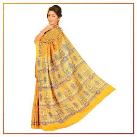 Murshidabad Silk Printed Saree 049