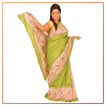 Murshidabad Silk Printed Saree 056