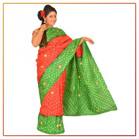 Murshidabad Silk Printed Saree 063