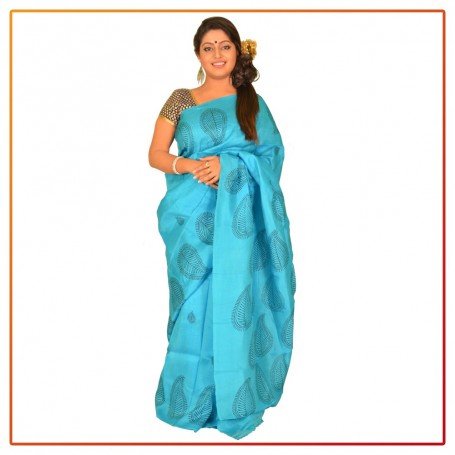 Murshidabad Silk Printed Saree 066