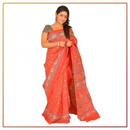Murshidabad Silk Printed Saree 067