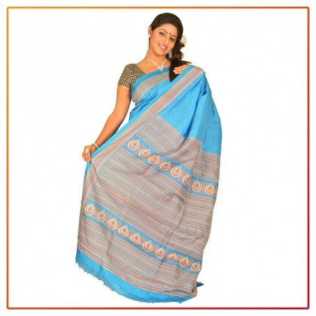 Murshidabad Silk Printed Saree 069