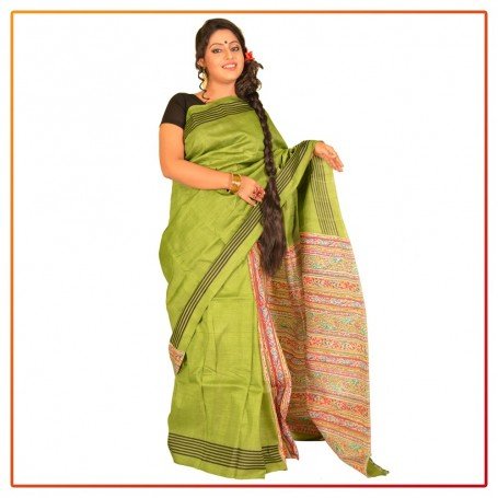 Murshidabad Silk Printed Saree 075