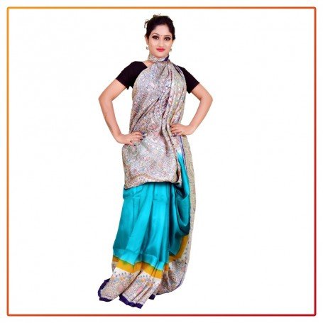 Murshidabad Silk Printed Saree 088