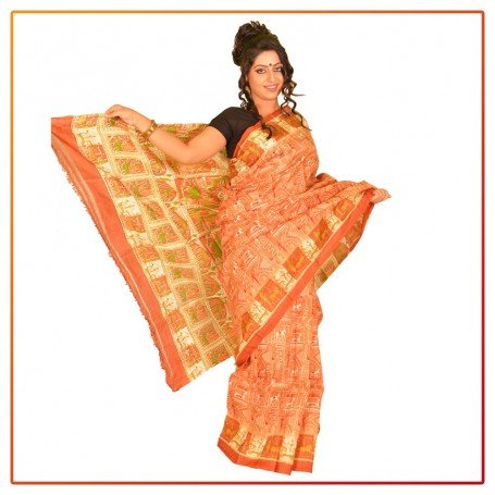 Murshidabad Silk Printed Saree 078